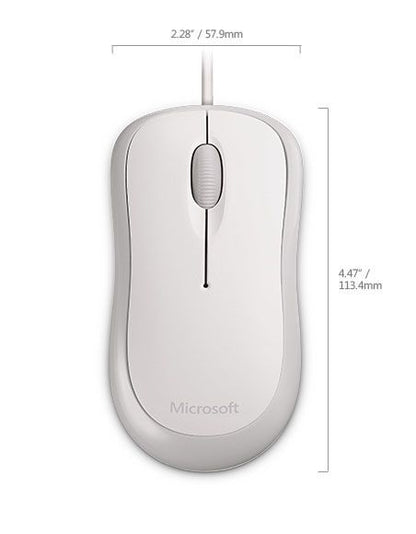 Ratón Microsoft Óptico USB-A 800dpi Blanco (P58-00060)