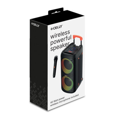 Altavoz CELLY Wireless BT 40W Negro (PARTYSPEAKERWLM)