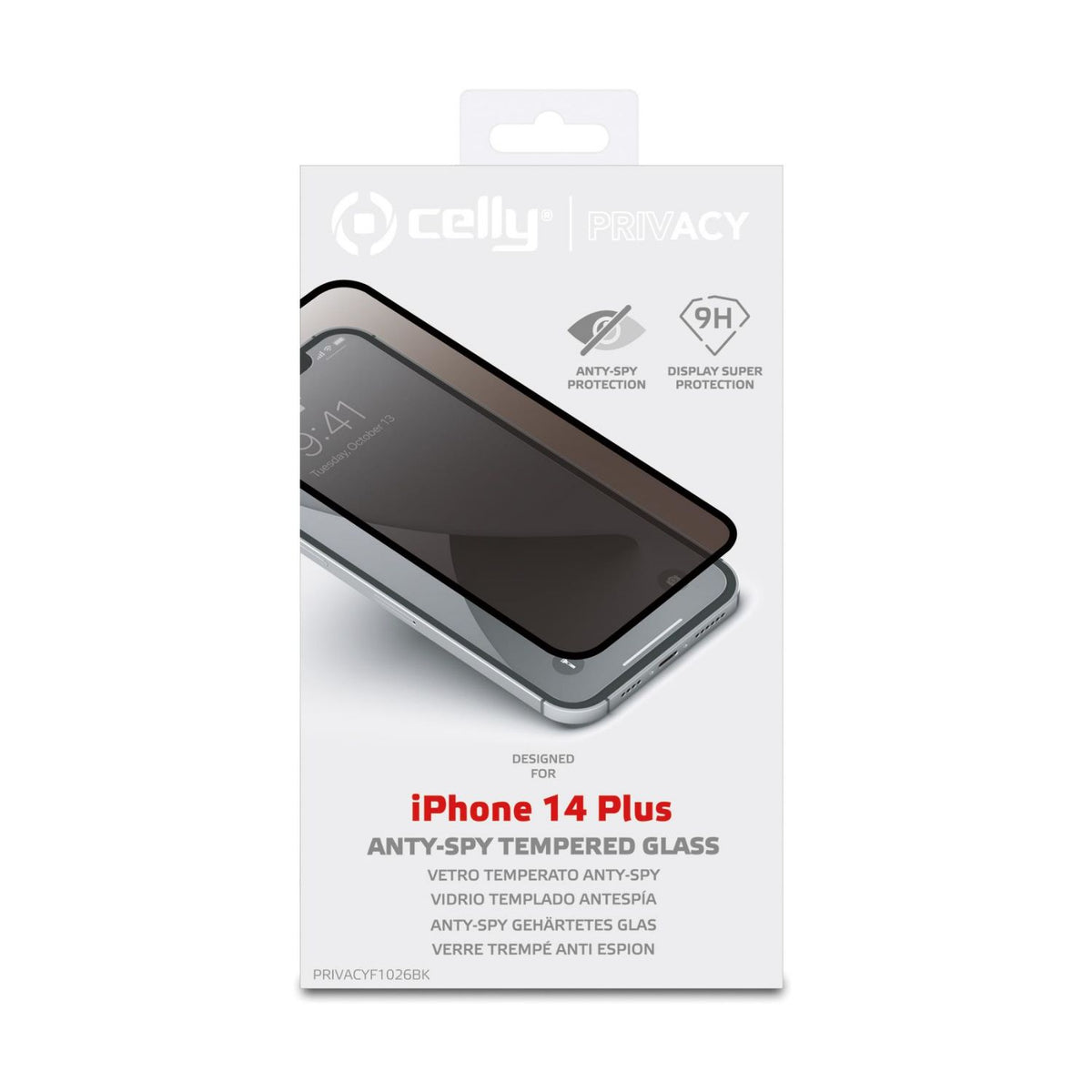 Protector de Pantalla CELLY iPhone 14+ (PRIVACYF1026BK)