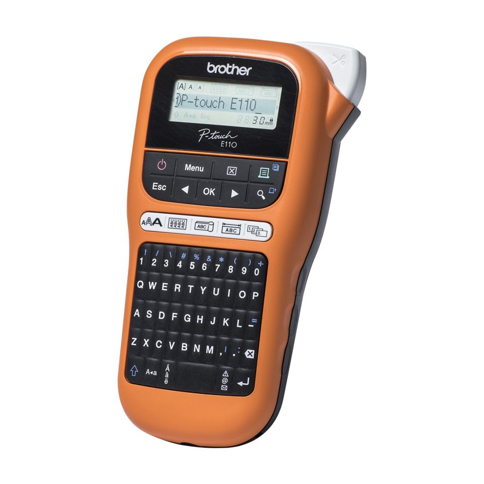 Rotuladora Térmica BROTHER Negra/Naranja (PT-E110VP)