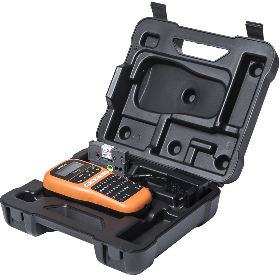 Rotuladora Térmica BROTHER Negra/Naranja (PT-E110VP)