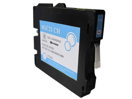 Ricoh GC21C Cyan Generic Pigmented Ink Cartridge - Replaces 405533/405537