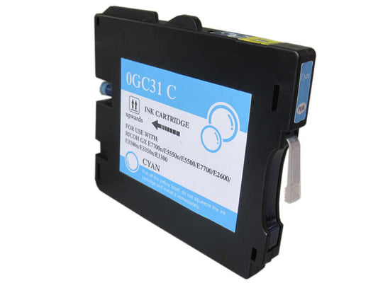 Ricoh GC31C Cyan Generic Pigmented Ink Cartridge - Replaces 405689/405702