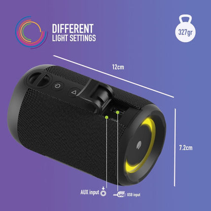 Altavoz NGS 20W BT TWS RGB (ROLLERFURIA2TINYBLACK)