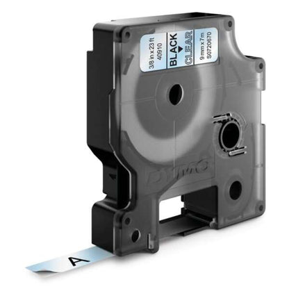 Dymo D1 40910 Cinta de Etiquetas Original para Rotuladora - Texto negro sobre fondo blanco - Ancho 9mm x 7 metros - S0720670. 9mm * 7m