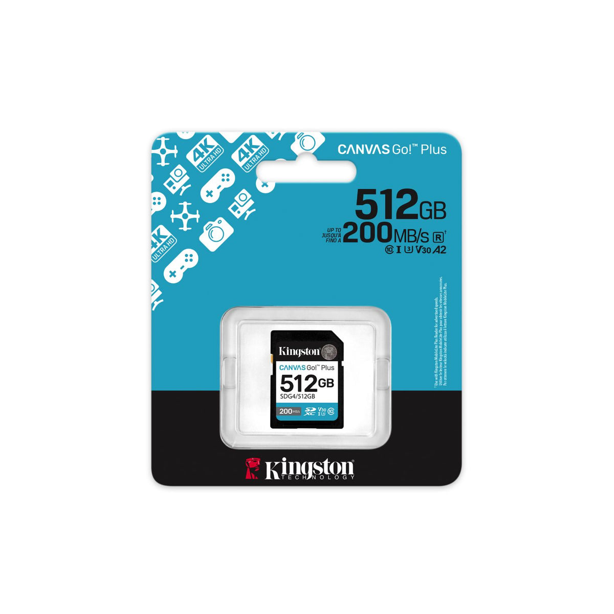 Kingston SDXC Canvas Go Plus 512Gb Gen4 (SDG4/512GB)