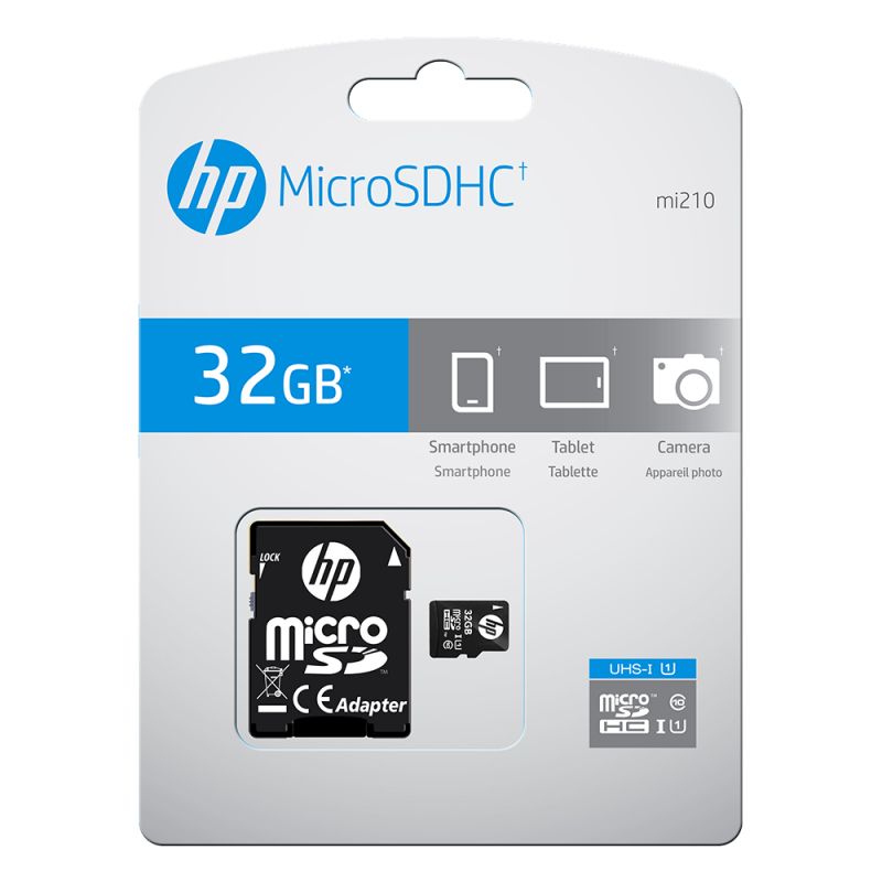 HP Micro SDHC 32Gb UHS-I Clase 10 (SDU32GBHC10HP-EF)