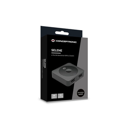 Switch CONCEPTRONIC 2xHDMI 4K/60Hz Negro (SELENE01B)