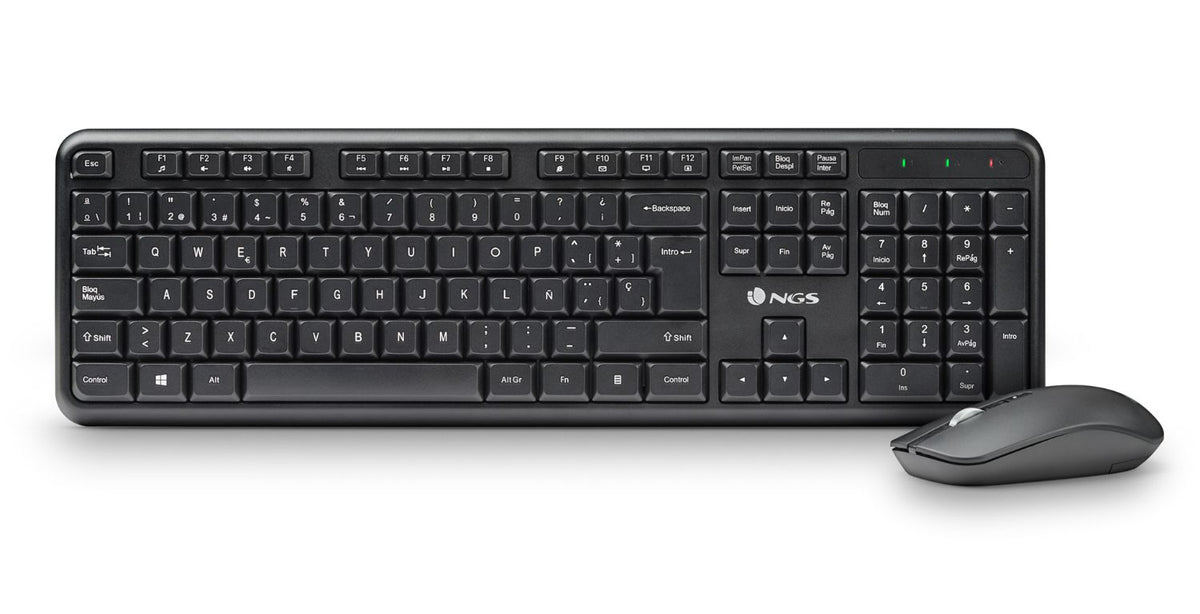 Teclado+Ratón NGS Wireless Negro (SERENITYKITSPANISH)