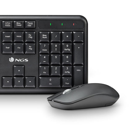 Teclado+Ratón NGS Wireless Negro (SERENITYKITSPANISH)