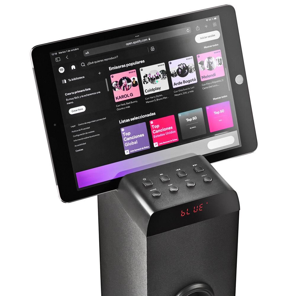 Torre de Sonido NGS 80W BT/USB Negra (SKYCHARMPRO)