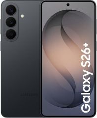 Smartphone galaxy s26+ RAM 12gb 512gb pantalla 6.70' 5g DUAL SIM / esim NFC procesador exynos 2600 octa core camara frontal 12 MP tres camaras traseras 50 MP resolucion de video 8k  bateria 4900mah android 16 color negro