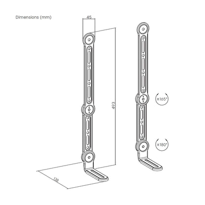 Soporte AISENS para Barra de Sonido Negro (SPK03U-375)