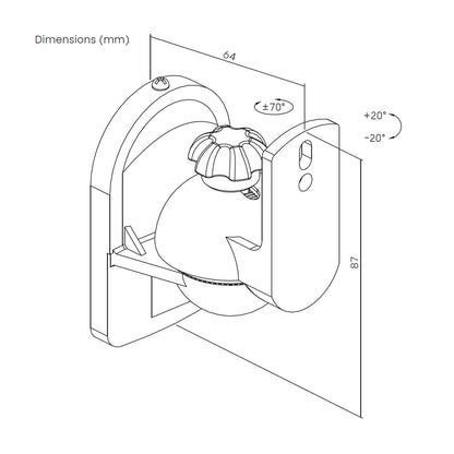 Soporte de Pared AISENS para 2 Altavoces (SPK06U-423)