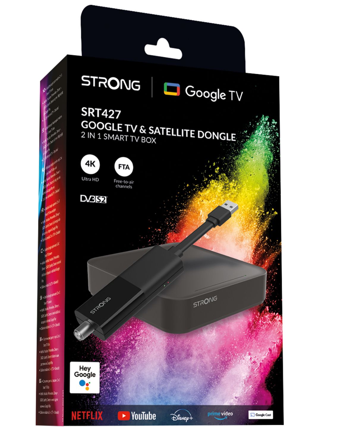 Receptor Android Tv STRONG 3en1 TDT/SAT UHD  (SRT427)
