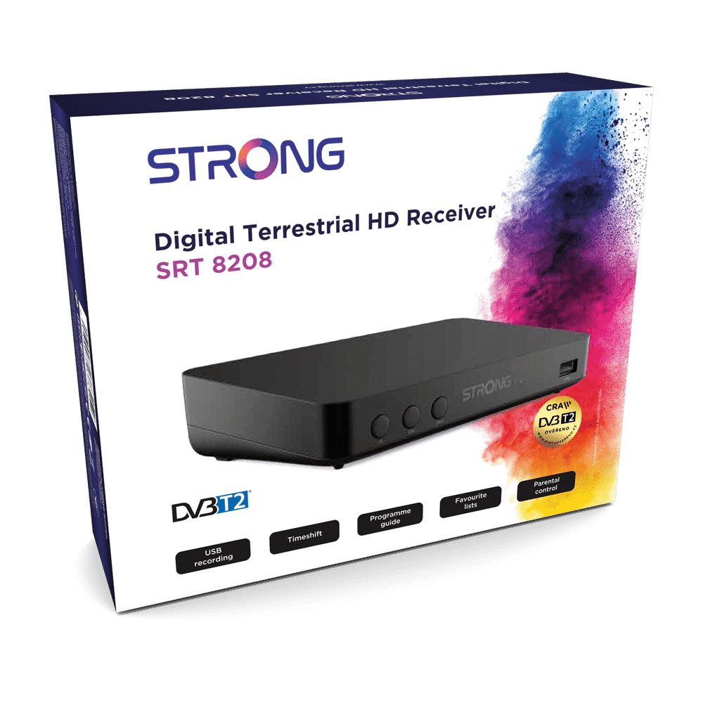 Receptor TDT-2 Strong RJ45 Negro (SRT8208)