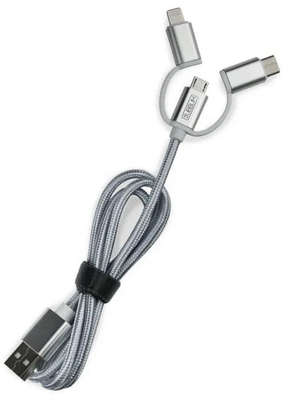 Cargador de Coche SUBBLIM 2xUSB-A Cable 3en1 (4CC001)