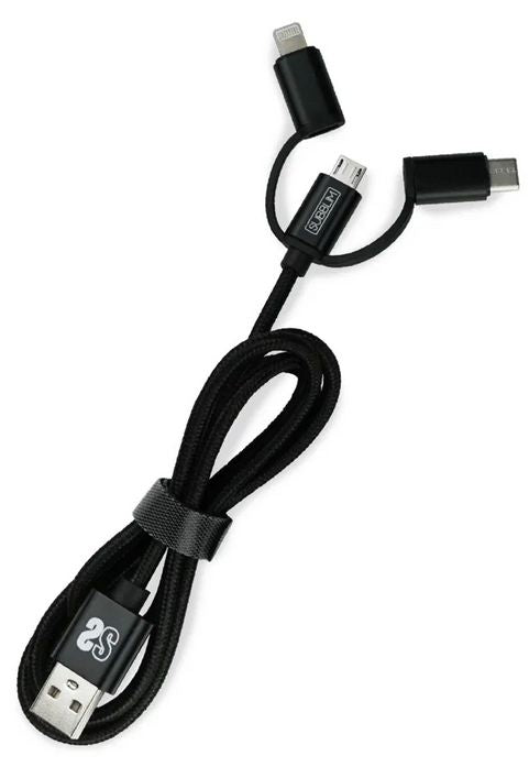 Cargador de Coche SUBBLIM USB-A 3en1 (SUB-CHG-4CC002)