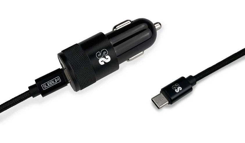 Cargador Coche SUBBLIM USB-A/C Cable USB-C (CHG-5CPD02)