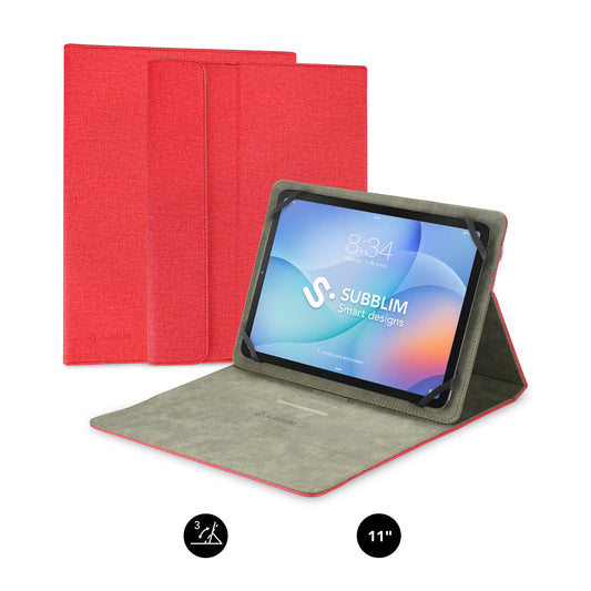 Funda SUBBLIM Clever Stand 10.1"-11" Roja (CUT-1CT002)