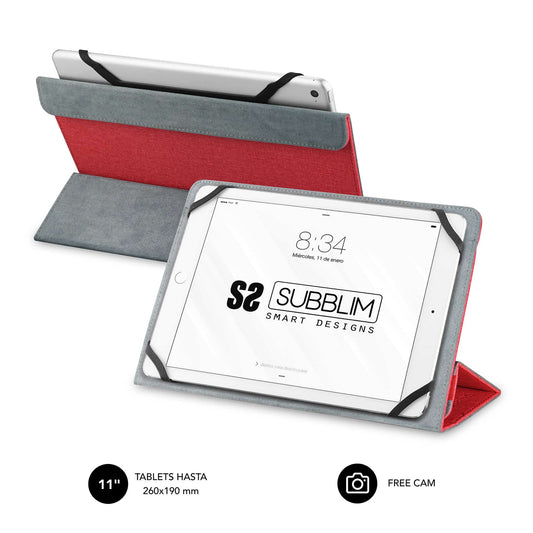 Funda SUBBLIM Freecam 10.1"-11" Roja (SUB-CUT-2FC002)