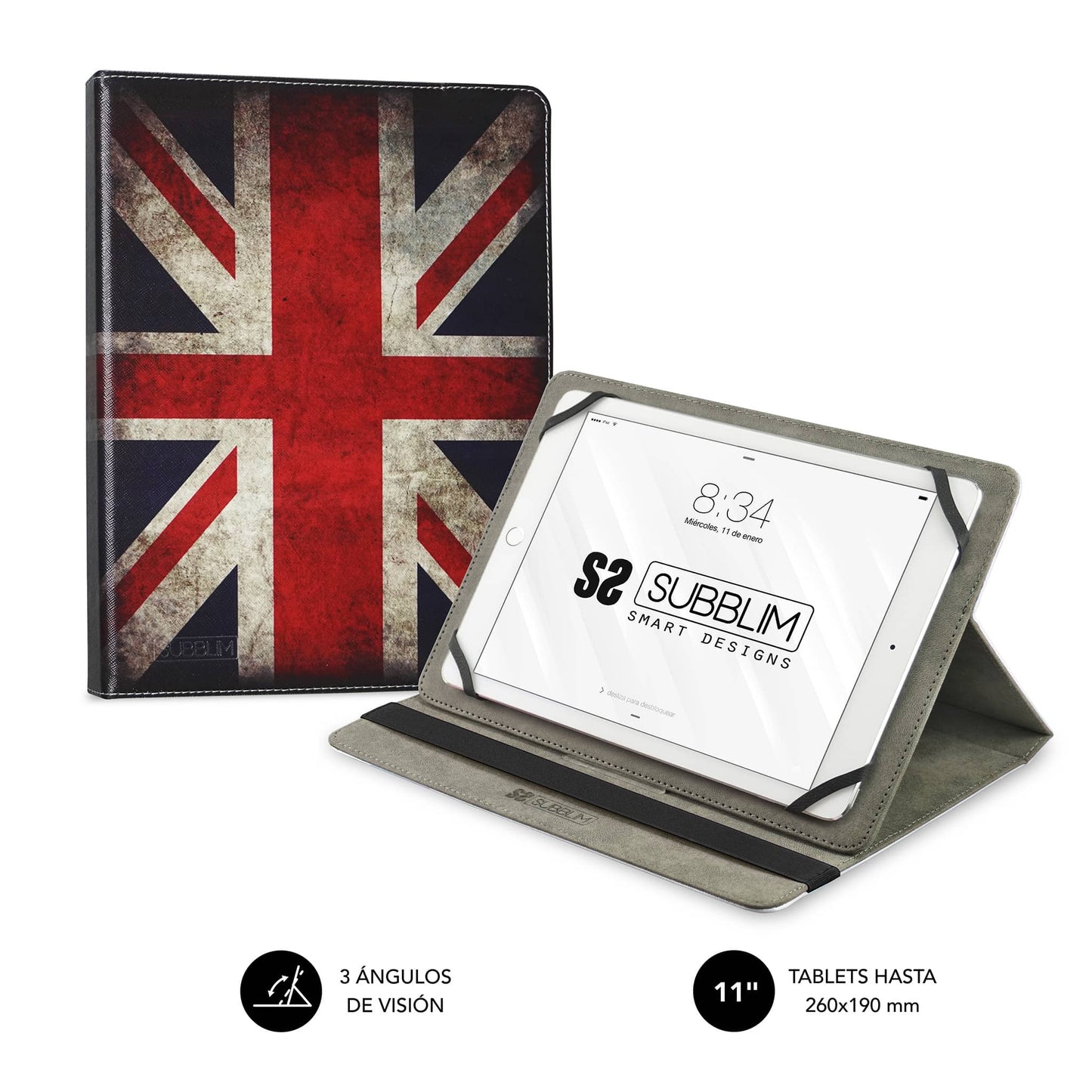 Funda SUBBLIM Trendy England 10.1"-11" (SUB-CUT-4TC006)