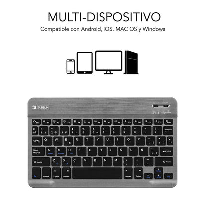 Teclado SUBBLIM Bluetooth Negro/Gris (SUB-KBT-SM0002)