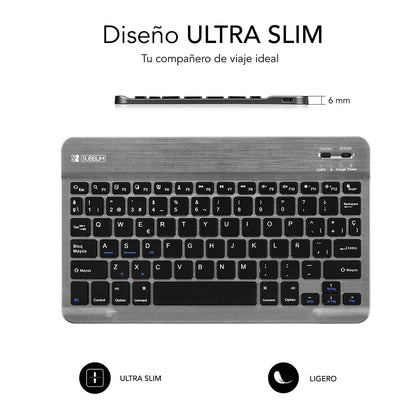 Teclado SUBBLIM Bluetooth Negro/Gris (SUB-KBT-SM0002)