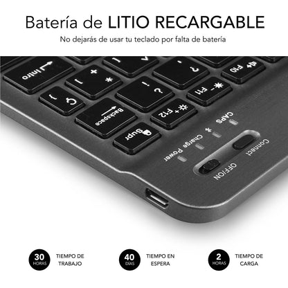 Teclado SUBBLIM Bluetooth Negro/Gris (SUB-KBT-SM0002)