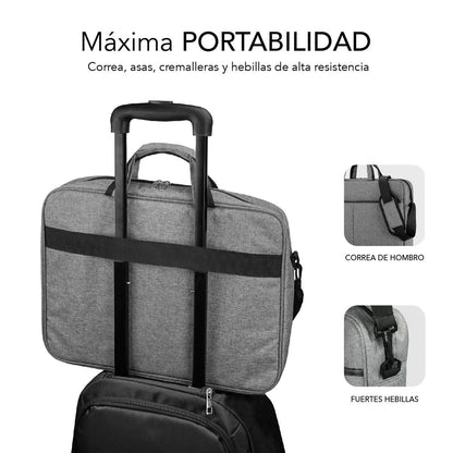 Maletín SUBBLIM Elite 15.6" Poliéster Gris (3ELB010)