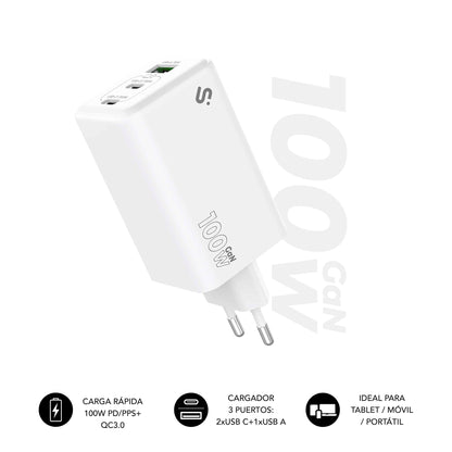SUBBLIM Wall Charger 1xUSB-A 2xUSB-C (SUBCHG-6G1003)
