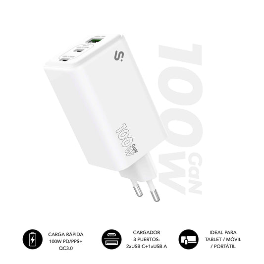 SUBBLIM Wall Charger 1xUSB-A 2xUSB-C (SUBCHG-6G1003)