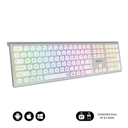 Teclado SUBBLIM Master BT Plata/Blanco (SUBKB-3MIE300)