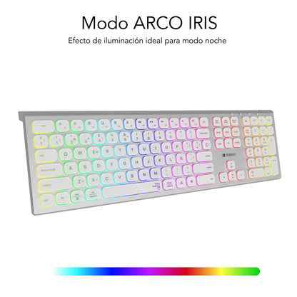 Teclado SUBBLIM Master BT Plata/Blanco (SUBKB-3MIE300)