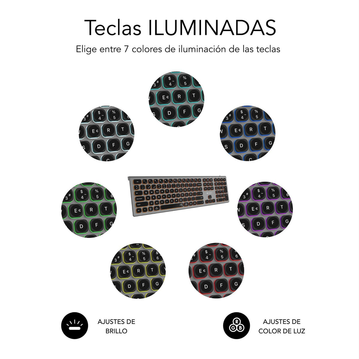 Teclado SUBBLIM Master BT Negro/Gris (SUBKB-3MIE310)