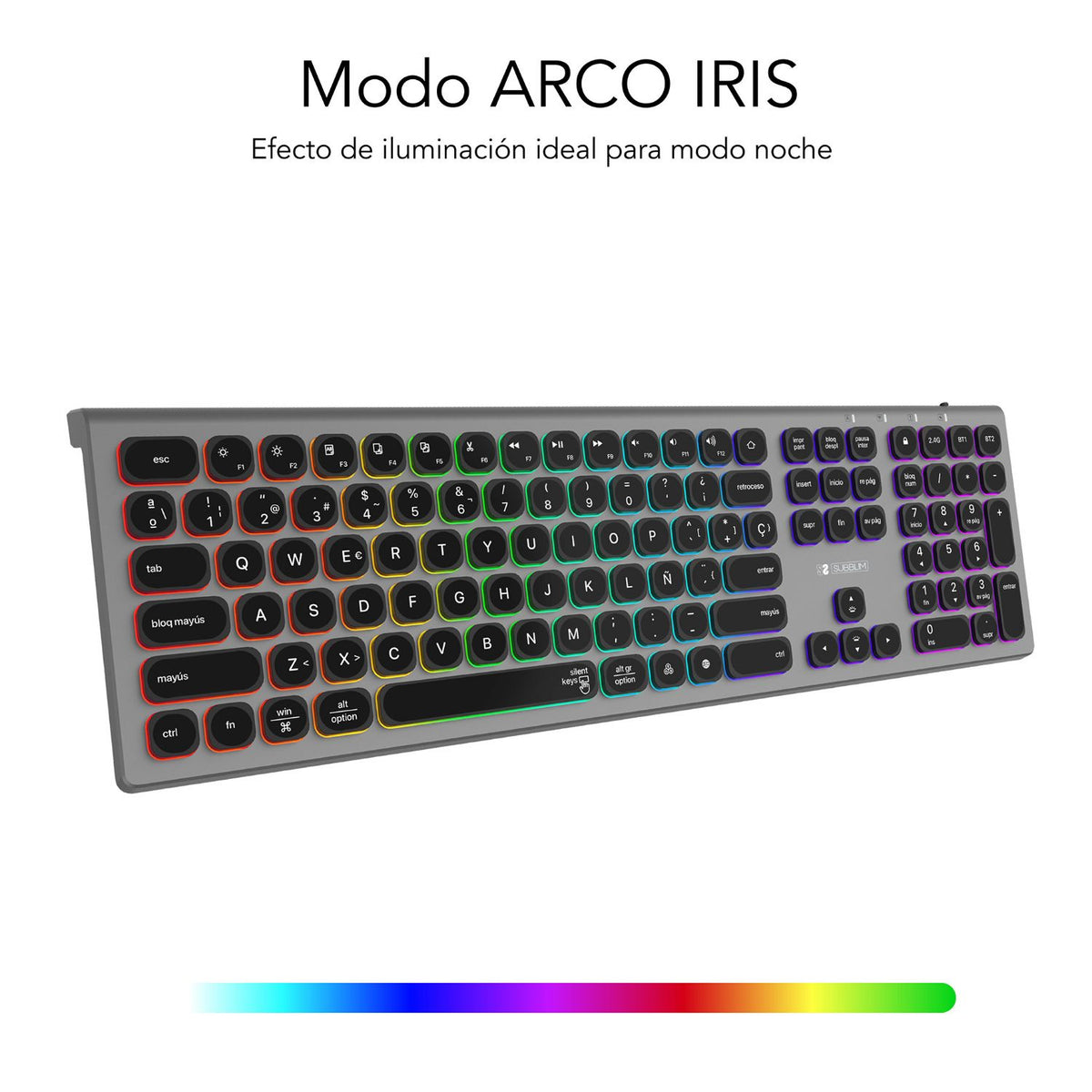 Teclado SUBBLIM Master BT Negro/Gris (SUBKB-3MIE310)