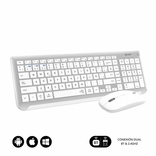 T+Mouse SUBBLIM Dual White/Silver (SUBKBC-DCEP10)