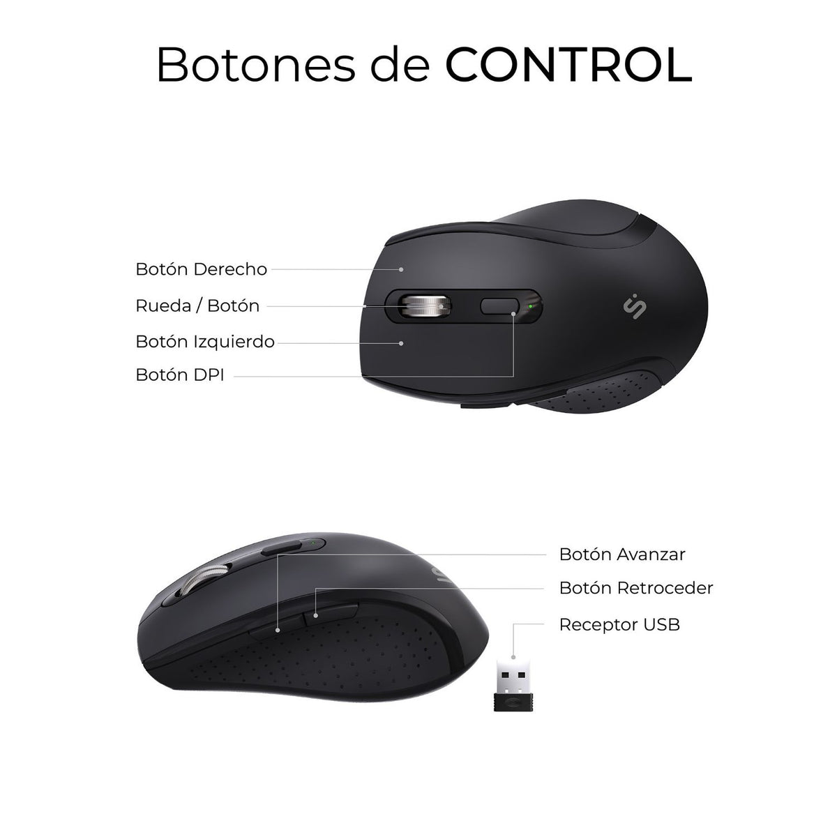 Teclado+Ratón SUBBLIM RF BT Negro (SUBKBC-DCOPW2)