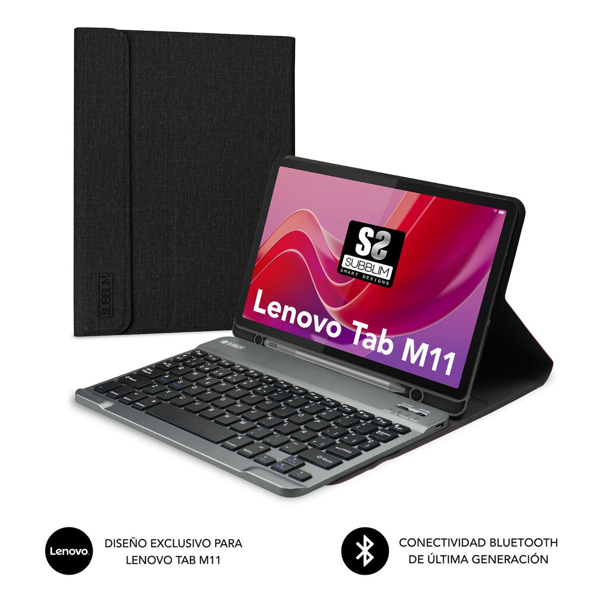 Funda+Teclado SUBBLIM BT Tab M11 Negra