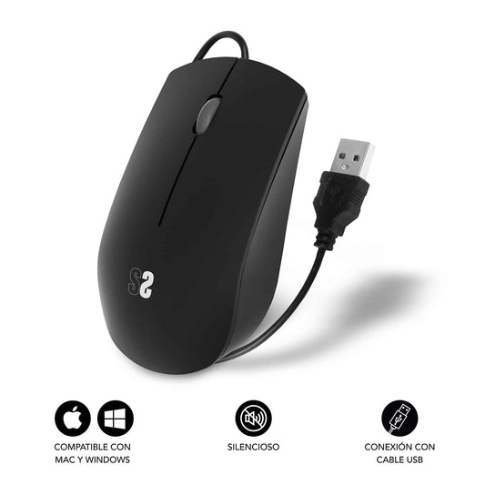 Ratón SUBBLIM Business USB-A Negro (SUBMO-B2BS001)