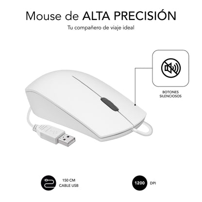 Ratón SUBBLIM Business USB-A Blanco (SUBMO-B2BS002)