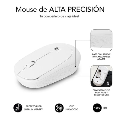 Ratón SUBBLIM Business Plus Blanco (SUBMO-B2SW011)