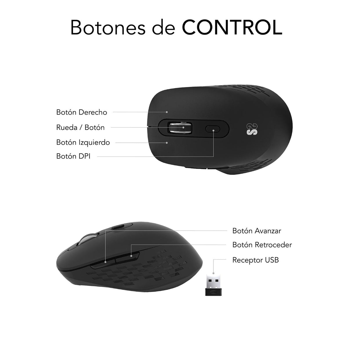 Ratón SUBBLIM Curve Bluetooth Negro (SUBMO-EDCUR01)