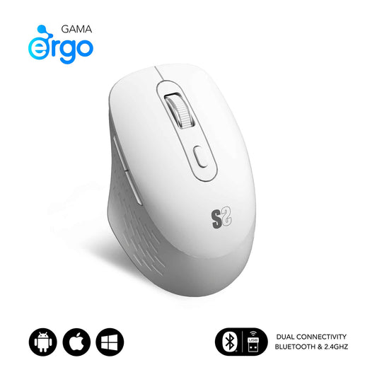 Ratón SUBBLIM Curve Bluetooth Blanco (SUBMO-EDCUR02)