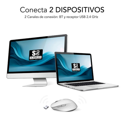 Ratón SUBBLIM Curve Bluetooth Blanco (SUBMO-EDCUR02)