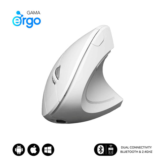 SUBBLIM Bluetooth Vertical Mouse White (SUBMO-EDGVW02)