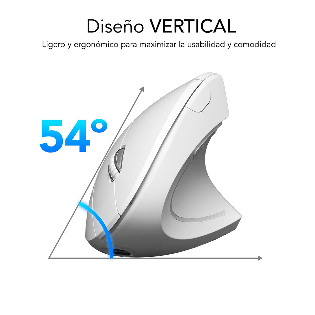 Ratón Vertical SUBBLIM Bluetooth Blanco (SUBMO-EDGVW02)