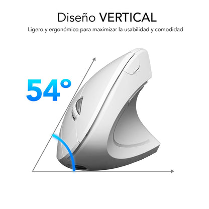 Ratón Vertical SUBBLIM Bluetooth Blanco (SUBMO-EDGVW02)