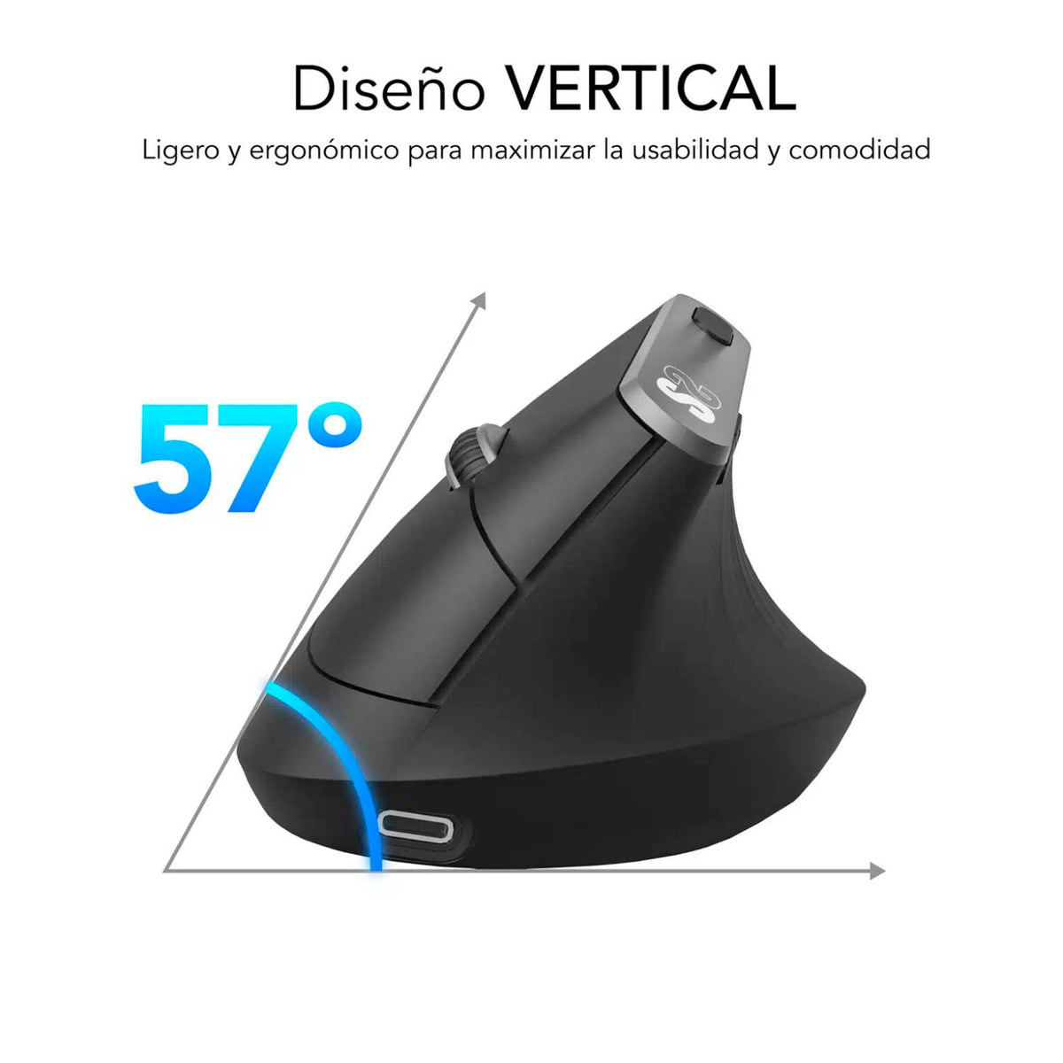 Ratón Vertical SUBBLIM Bluetooth Negro (SUBMO-EDNVW01)