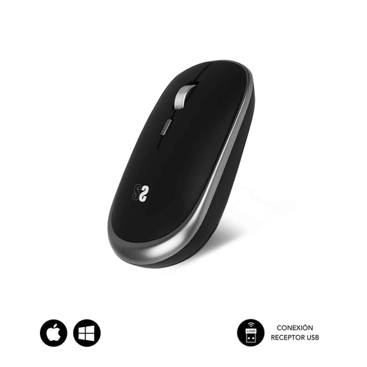 Ratón SUBBLIM Óptico RF 1600dpi Gris Esp (SUBMORFM0002)